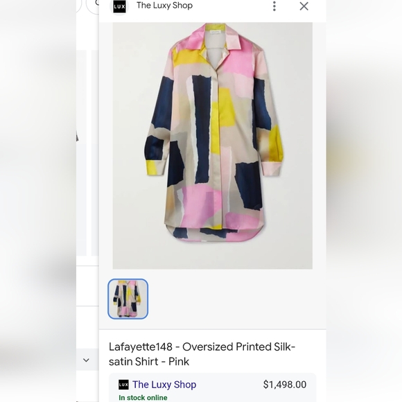 Lafayette 148 Oversized Printed Silk-satin Shirt-pink - Picture 11 of 11